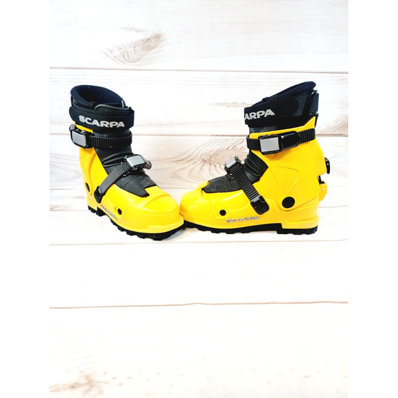 SCARPA SKI Boots Yellow Men's 6/7 SX Alpine Telemark - Picture 1 of 16